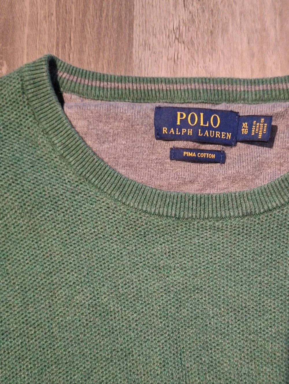 Polo by Ralph Lauren Heathered Green Crewneck Sweater